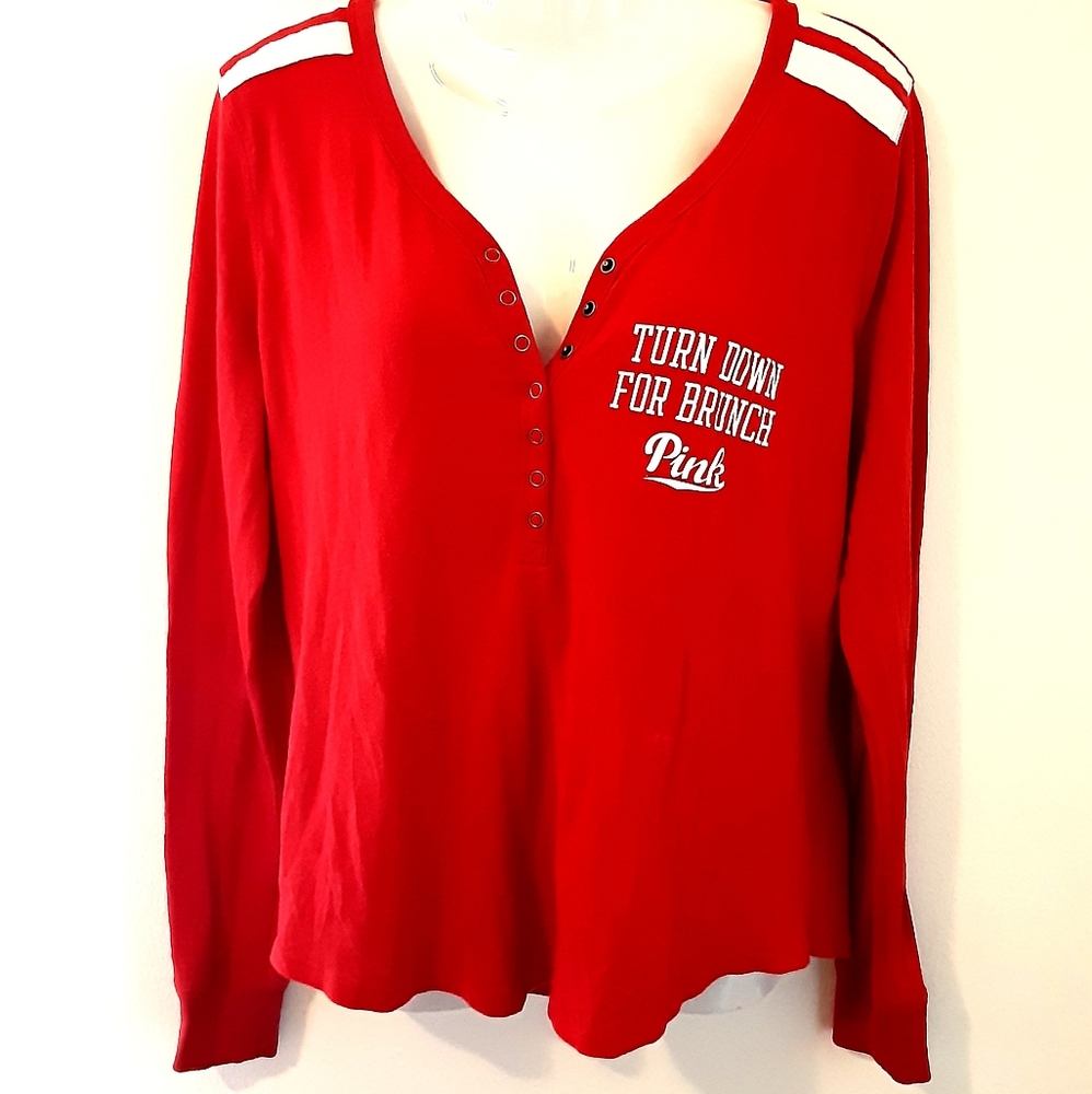 Pink by Victoria's Secret Lounge Top Size M EUC - Picture 3 of 13